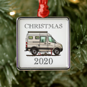 Sprinter Camper Van RV glücklicher Camper Ornament Aus Metall