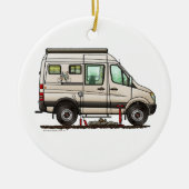 Sprinter Camper Van RV Happy Camper Keramik Ornament (Vorne)