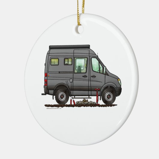 Sprinter Camper Van RV Happy Camper Keramik Ornament (Links)