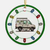 Sprinter Camper Van RV Happy Camper Keramik Ornament (Vorne)