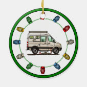Sprinter Camper Van RV Happy Camper Keramik Ornament (Hinten)