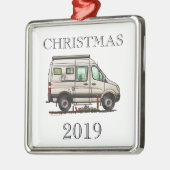Sprinter Camper Van RV Happy Camper Ornament Aus Metall (Links)