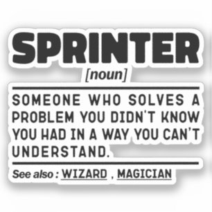 Sprinter Noun Definition Sport Fitness Lover Cool Aufkleber