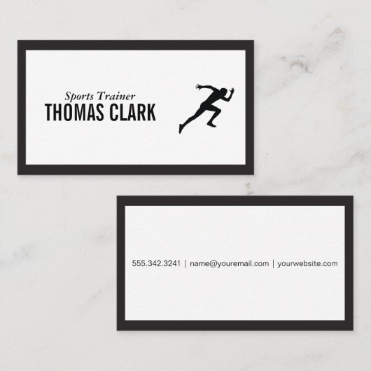 Sprinter | Schulung für die Fitness im Gesundheits Visitenkarte (Vorne/Hinten)