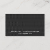 Sprinter | Sporttrainer (Kohlenstoffmuster) Visitenkarte (Rückseite)