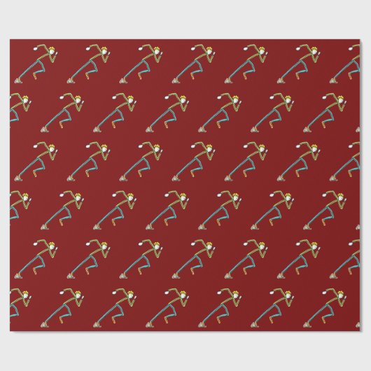 Sprinter Stickman Geschenkpapier (Flach)