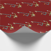 Sprinter Stickman Geschenkpapier (Ecke)