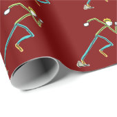 Sprinter Stickman Geschenkpapier (Rolleneckpunkt)