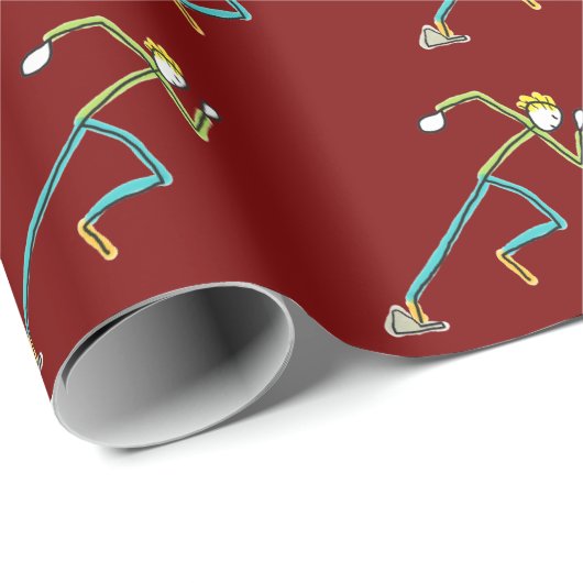 Sprinter Stickman Geschenkpapier (Rolleneckpunkt)