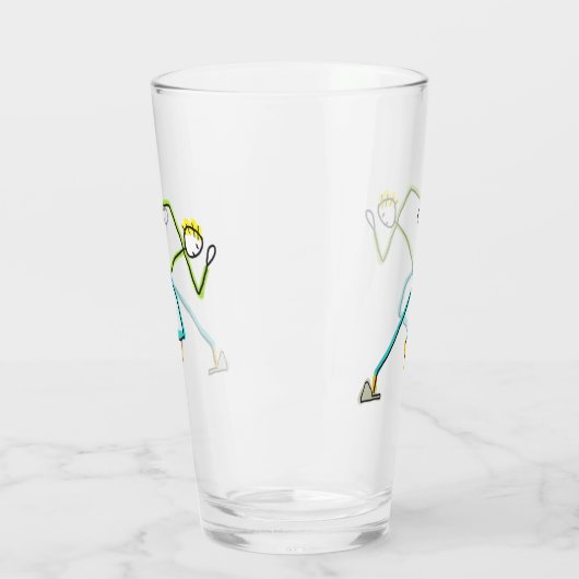 Sprinter Stickman Glas (Links)
