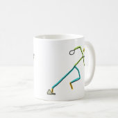 Sprinter Stickman Kaffeetasse (VorderseiteRechts)
