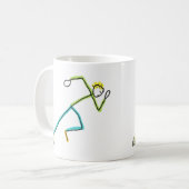 Sprinter Stickman Kaffeetasse (Vorderseite Links)