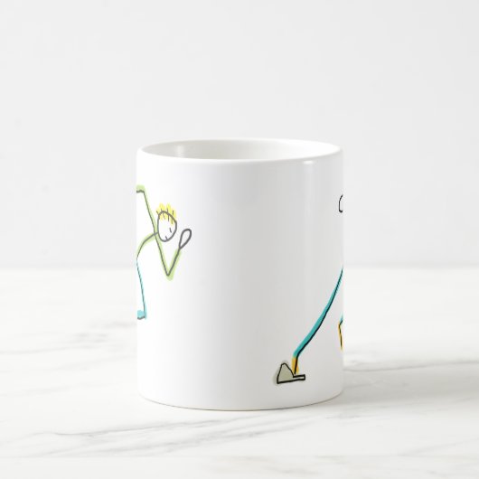 Sprinter Stickman Kaffeetasse (Mittel)