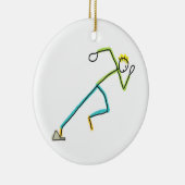 Sprinter Stickman Keramik Ornament (Rechts)