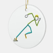 Sprinter Stickman Keramik Ornament (Links)