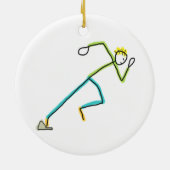 Sprinter Stickman Keramik Ornament (Hinten)
