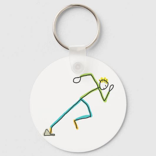 Sprinter Stickman Schlüsselanhänger (Vorderseite)