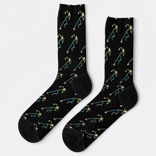 Sprinter Stickman Socken (Linkes Detail)