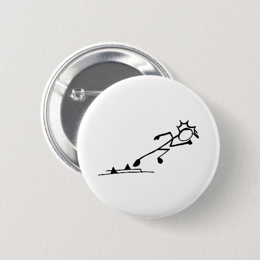 Sprinter Stickman Track und Feld Button (Vorne & Hinten)