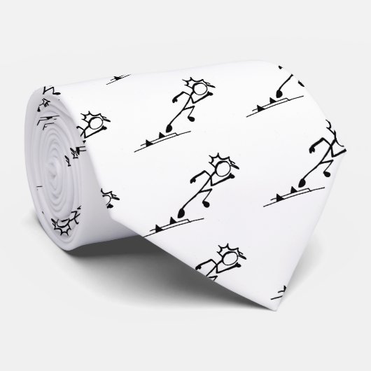 Sprinter Stickman Track und Feld Krawatte (Gerollt)