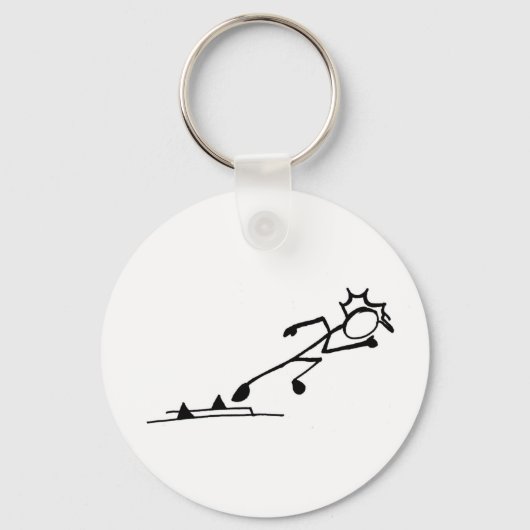 Sprinter Stickman Track und Feld Schlüsselanhänger (Vorderseite)