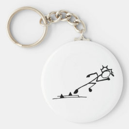 Sprinter Stickman Track und Feld Schlüsselanhänger