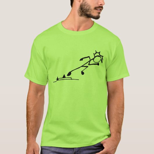 Sprinter Stickman Track und Feld T-Shirt (Vorderseite)