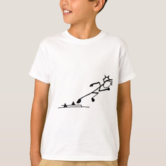 Sprinter Stickman Track und Feld T-Shirt (Vorderseite)