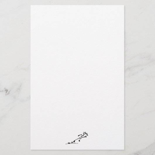 Sprinter Stickman Track und Feldpapier Briefpapier (Vorderseite)