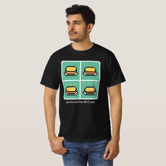 Sprite_button_8bit.png T - Shirt (Vorne ganz)