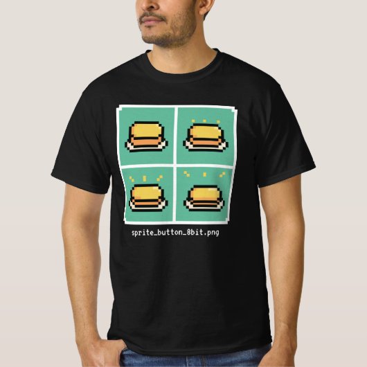 Sprite_button_8bit.png T - Shirt (Vorderseite)