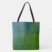 Sprite Greenish Greenleaf Neon Wired Cubes Pattern Tasche (Vorderseite)