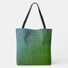 Sprite Greenish Greenleaf Neon Wired Cubes Pattern Tasche