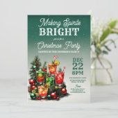 Sprits Bright Mixed Drinks Weihnachten machen Einladung (Stehend Vorderseite)