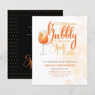 Spritz Baby Shower Boy oder Girl Black Orange