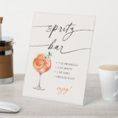 Spritz Bar Modern Calligraphy Table Sign  Sockelschild (In SItu)