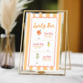 Spritz-Bar-Schild mit welligem Streifendruck Poster