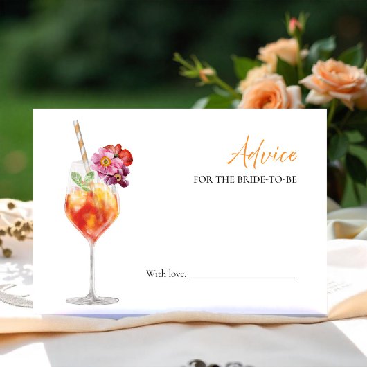 Spritz Brautparty Beratung für die Bride Card Einladung