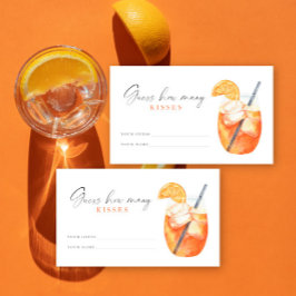 Spritz Brautparty Guess wie viele Küsse Begleitkarte