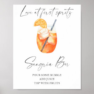 Spritz Brautparty - Sangria Bar Poster
