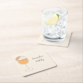 Spritz Bubbly Cocktail Birthday Party Rechteckiger Pappuntersetzer (Vor Ort)
