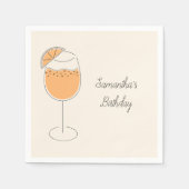 Spritz Bubbly Cocktail Birthday Party Serviette (Vorderseite)