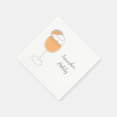 Spritz Bubbly Cocktail Geburtstagsfeier Serviette (Ecke)