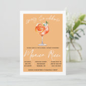 Spritz & Celebrate! Aperol Spritz Brautparty Einladung (Stehend Vorderseite)