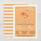 Spritz & Celebrate! Aperol Spritz Brautparty Einladung (Vorne/Hinten)
