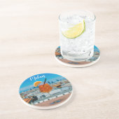 Spritz Cocktail auf einem Tisch mit Blick auf Mail Getränkeuntersetzer (Seite)