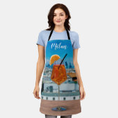 Spritz Cocktail auf einem Tisch mit Blick auf Mail Schürze (Getragen)