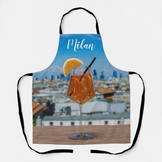 Spritz Cocktail auf einem Tisch mit Blick auf Mail Schürze (Vorderseite)