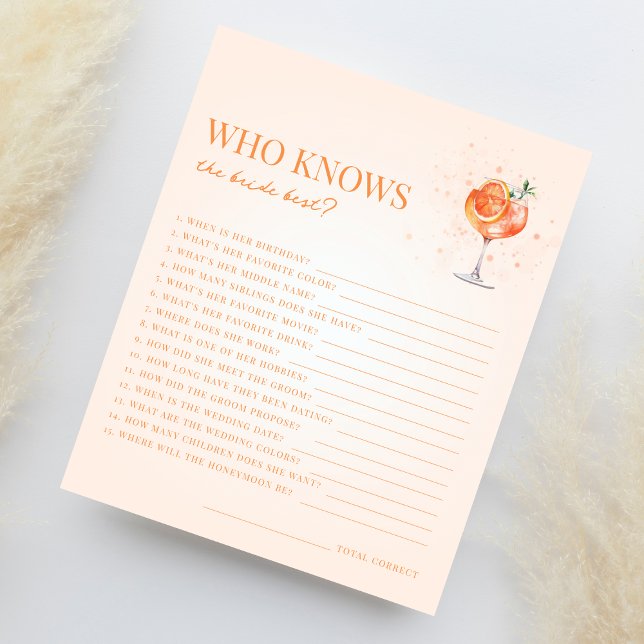 Spritz Cocktail, der das beste Spiel der Braut ken (Von Creator hochgeladen)