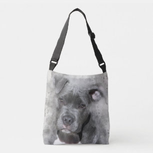 Spritz Effekt Wasserfarbenmalerei Pit Bull Hund Tragetaschen Mit Langen Trägern